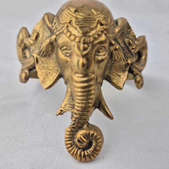 Vintage Elephant Head Cuff Bracelet - Picture 2 of 15